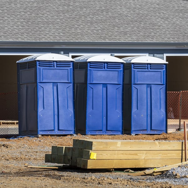 what is the expected delivery and pickup timeframe for the portable toilets in Whipholt MN